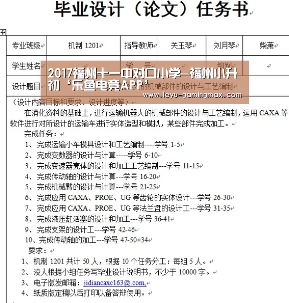 2017福州十一中对口小学-福州小升初‘乐鱼电竞APP’(图1) 乐鱼APP下载